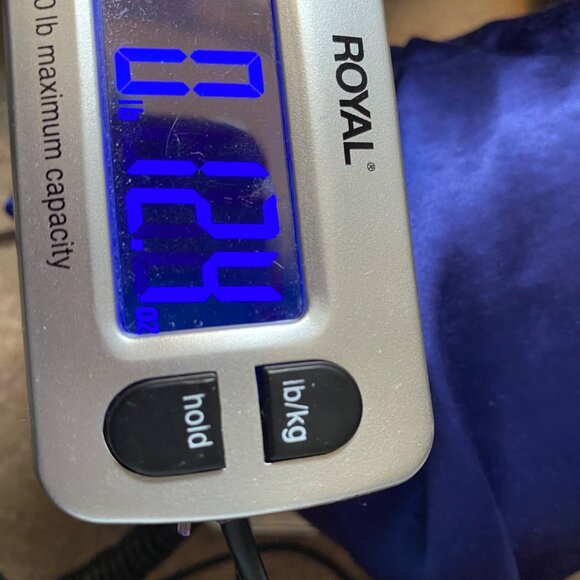 Victorias Secret Royal Blue Maxi Satin Robe White Piping Pockets Women M/L - Picture 8 of 8